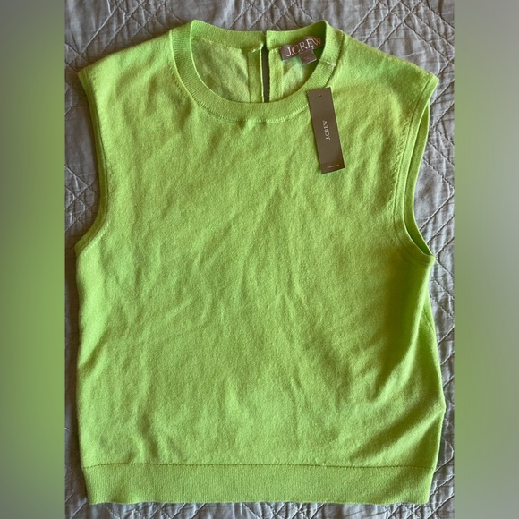 J. CREW Featherweight cashmere-blend cropped sweater shell Size S NWT $158 CB883 - Picture 3 of 6